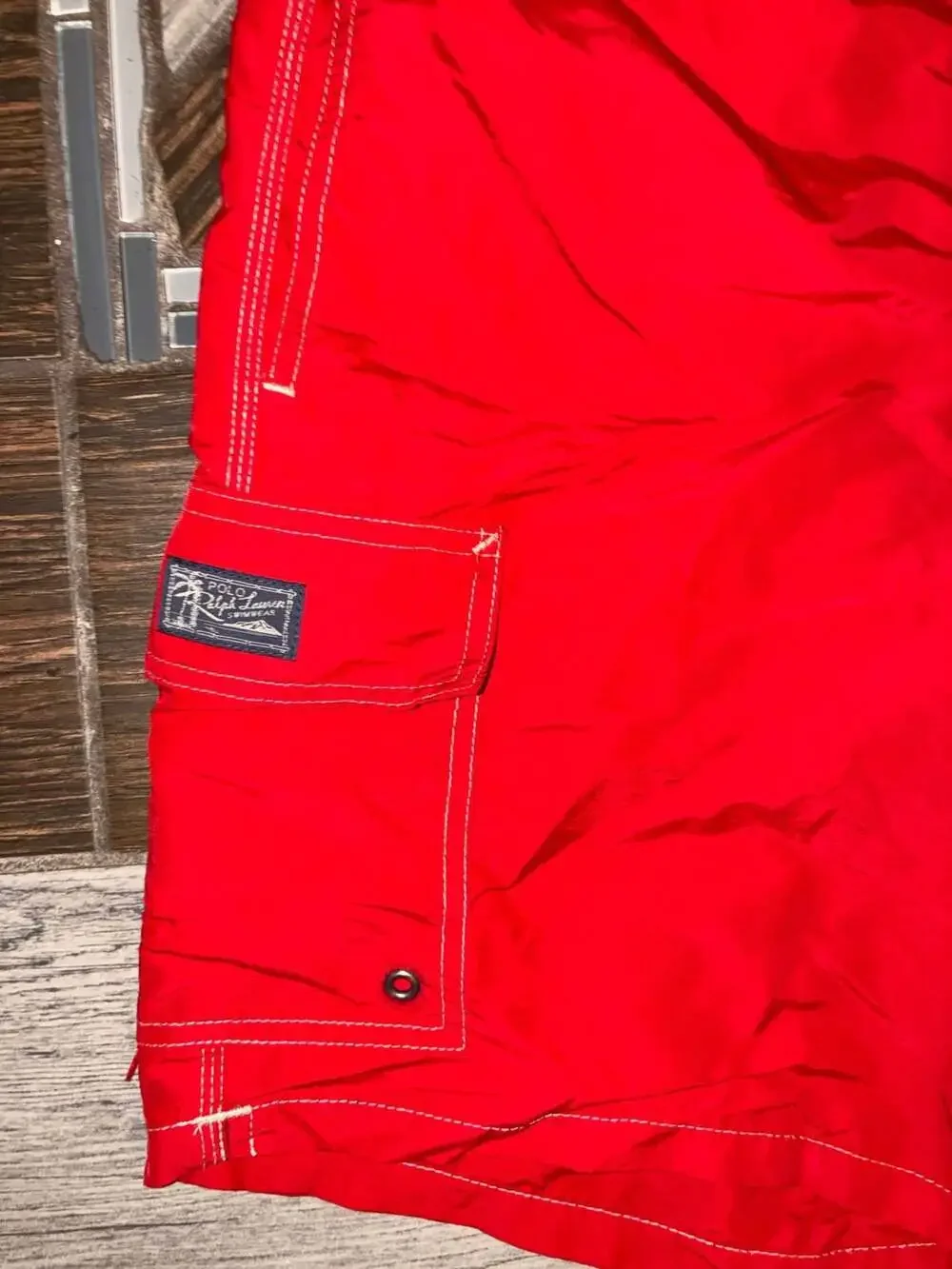 Polo Ralph Lauren Red Kailua Cargo Swim Shorts Men's Size M